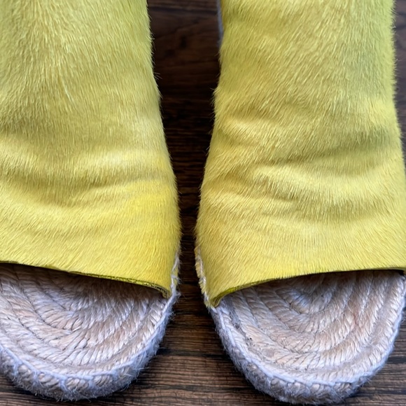 Celine Paris Yellow Calfskin Espadrilles Size 6 - Picture 2 of 7